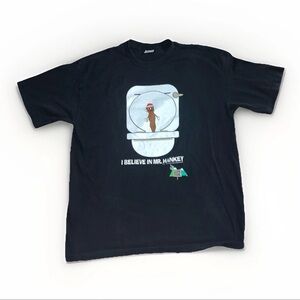VTG 1998 I Believe In Mr. Hanley South Park Black Short Sleeve T Shirt Hyland